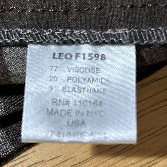 Women Avenue Montaigne Leo Brown White Plaid Flat Front Pull-On Flared Pants 6 - Picture 6 of 6